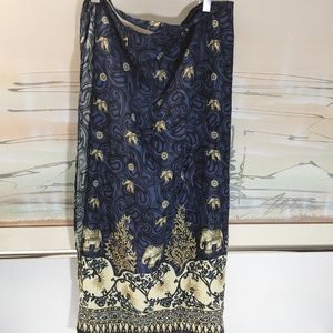 Surf Side Wrap Skirt Elephant Blue One Size